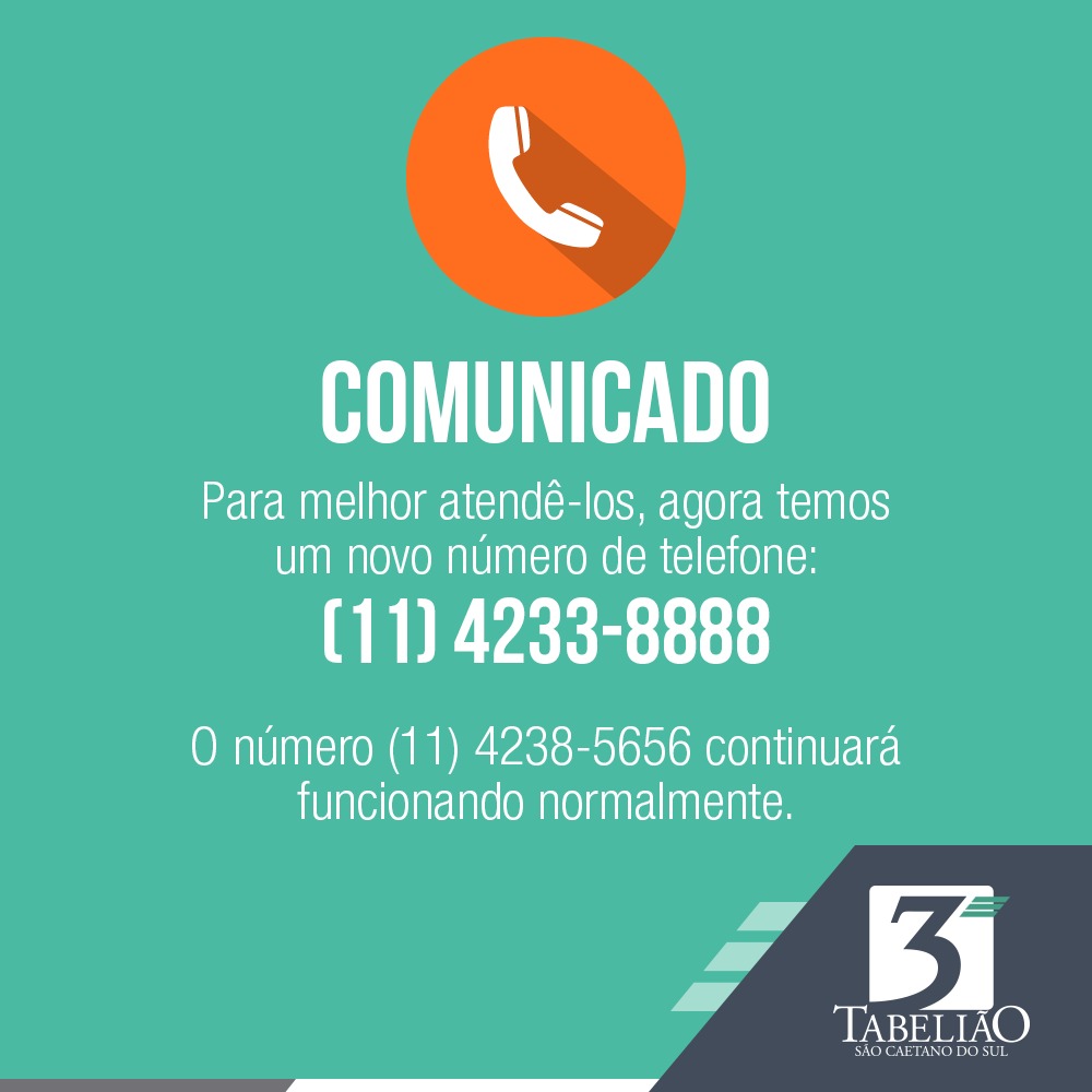 (11) 42338888 3º Tabelião de São Caetano do Sul
